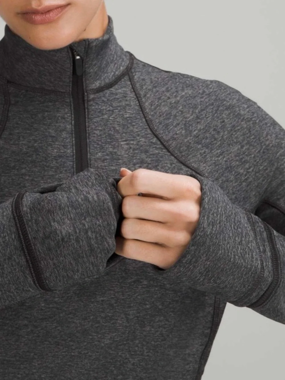 Lululemon Its Rulu Run Cropped Half Zip Pullover
